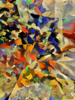Abstract Painting with Geometric Figures